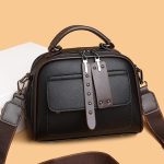 High End Ladies Handbag Multi-Layer (Black)