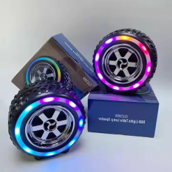 Portable RGB Tire Boombox Speaker (টায়ার ডিজাইন মাল্টি-ফাংশন সাবউফার স্পিকার)