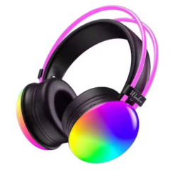 Stereo Rainbow LED Light Wireless Headset (ANC ও ডিজিটাল ডিসপ্লেসহ প্রিমিয়াম ওভার-ইয়ার হেডসেট)