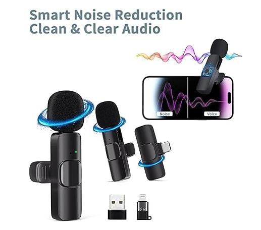 K9 Dual Wireless Microphone for USB-C Phone/iPhone 1 K9 Dual Wireless Microphone for USB-C Phone/iPhone