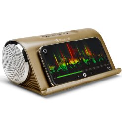 Kisonli Super Bass Portable Speaker with Mobile Phone Stand (প্রিমিয়াম মেটালিক ফিনিশ ও ফোন স্ট্যান্ডসহ ব্লুটুথ স্পিকার)