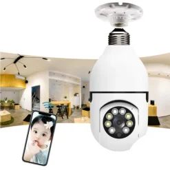 Buy Smart 360° Rotated 1080P Security Camera (১০৮০পি ফুল এইচডি ৩৬০ ডিগ্রী পিটিজেড বাল্ব ক্যামেরা)