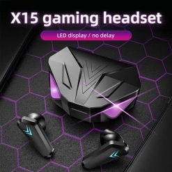 X15 TWS Gaming Earphones (৬৫ মিলি-সেকেন্ড আল্ট্রা-লো ল্যাটেন্সি ও এস্পোর্টস গেমিং ব্লুটুথ ইয়ারফোন) 5.3 bluetooth Headphone 65ms Low Latency Earbud Esport Gaming Headset Gamer
