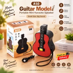 A10 Guitar model Portable Mini Karaoke Speaker with Stereo Sound