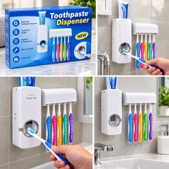 Bathroom Automatic Toothpaste Holder Dispenser Wall Mount Dust-pro