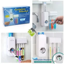 Home 69 Bathroom Automatic Toothpaste Holder Dispenser Wall Mount Dust-pro