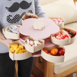 Rotating Petal Flower Candy & Nut Box