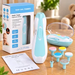 For Newborn Infant Baby Nail Trimmer Electric Baby Nail Clippers Safe Baby Nail File Kit Manicure Set Trim Polish Grooming Kit