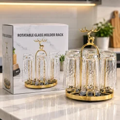 Home 69 360° Rotatable Glass Holder Rack