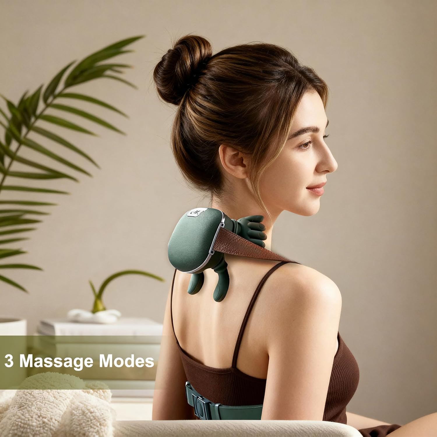 Bionic Heated Massager, Wireless Portable Shiatsu Neck and Back Massager 1 Bionic Heated Massager, Wireless Portable Shiatsu Neck and Back Massager, Electric Deep Tissue 4D Kneading Massage, Simulated Hu