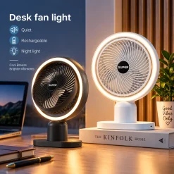 Home 26 Circulating Rechargeable Table Fan With Light