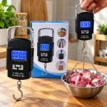 Digital Electronic Hanging Scale -Digital Weight Scale 50 KG Capacity- Black