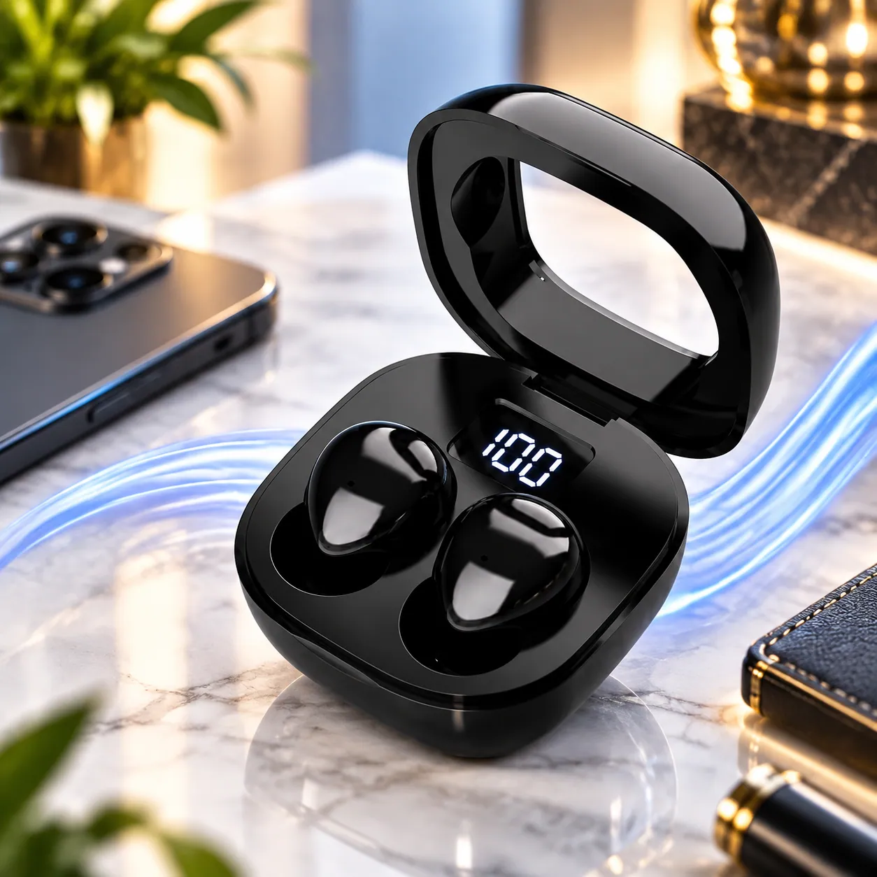 HnB Y19 Mini True Wireless Earbuds – Ultra-Small Invisible In-Ear TWS with Digital LED Battery Display, Auto-Pairing & 20H Playtime 1 HnB Y19 Mini True Wireless Earbuds – Ultra-Small Invisible In-Ear TWS with Digital LED Battery Display, Auto-Pairing & 20H Playtime