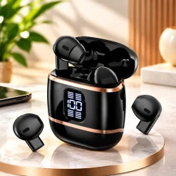 Home 22 J40 4-in-1 True Wireless Earbuds – Bluetooth 5.4 TWS with Dual-Side Charging Case, Smart LED Display, Active Noise Cancellation & IPX5 Waterproof