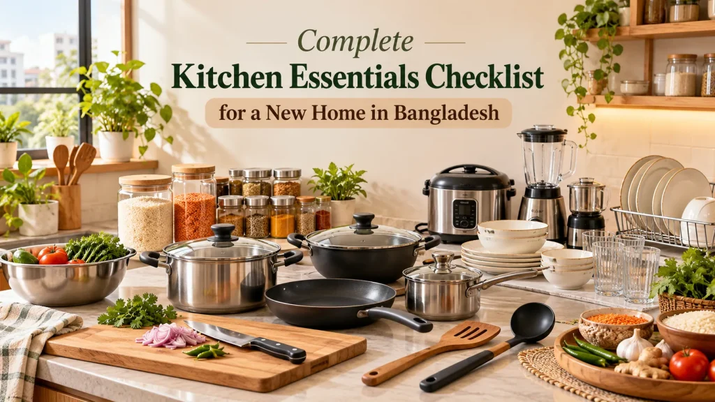 Complete Kitchen Essentials Checklist for a New Home in Bangladesh